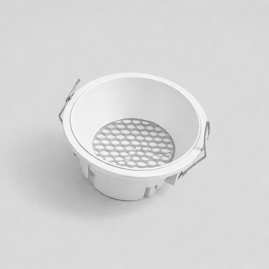 White round recessed spotlight frame