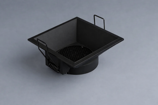 Black square recessed spotlight frame
