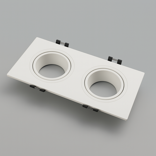 White double recessed MR16 base spotlight fixture