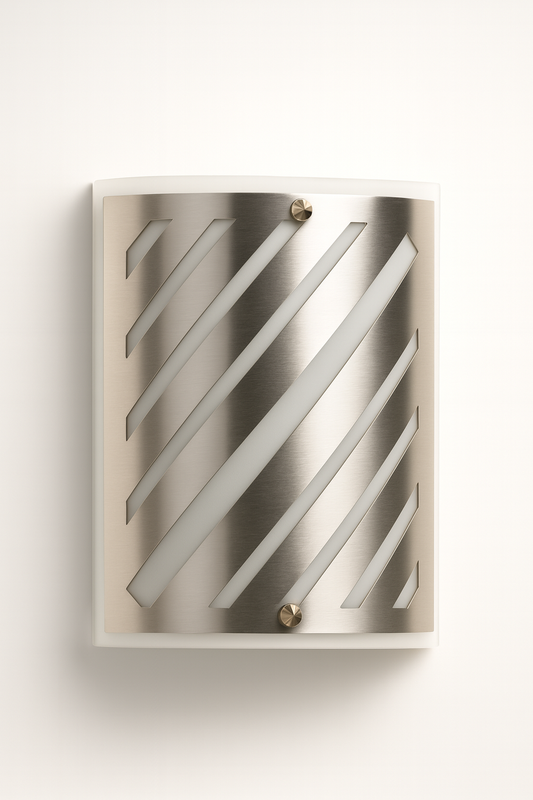 Decorative wall mounted light with geometric design with RX7S base lamp