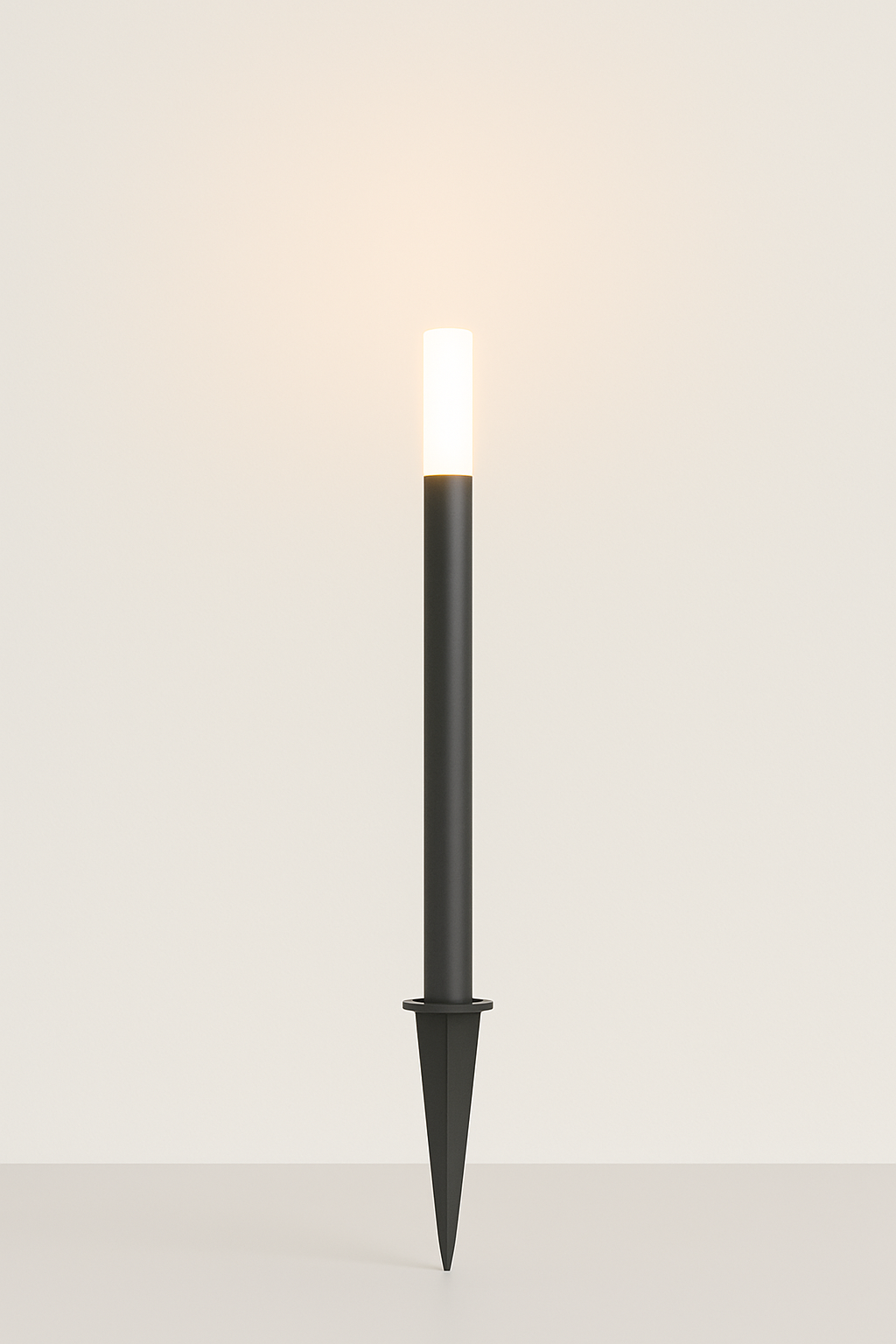 Black outdoor lamp with a pointed design with COB/SMD base lamp