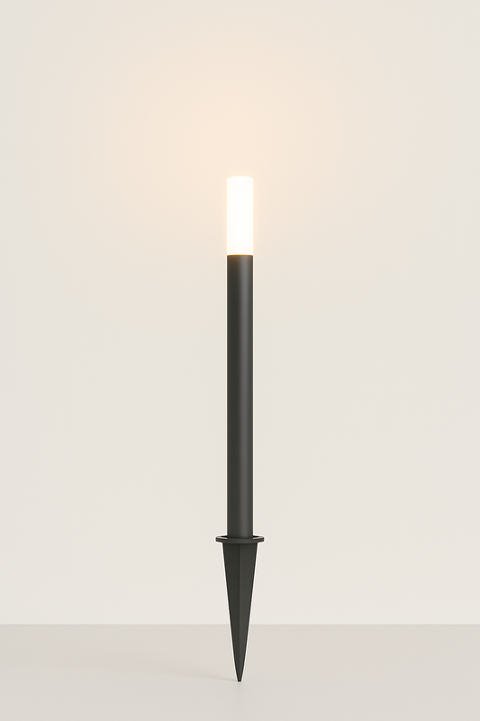 Black outdoor lamp with a pointed design with COB/SMD base lamp