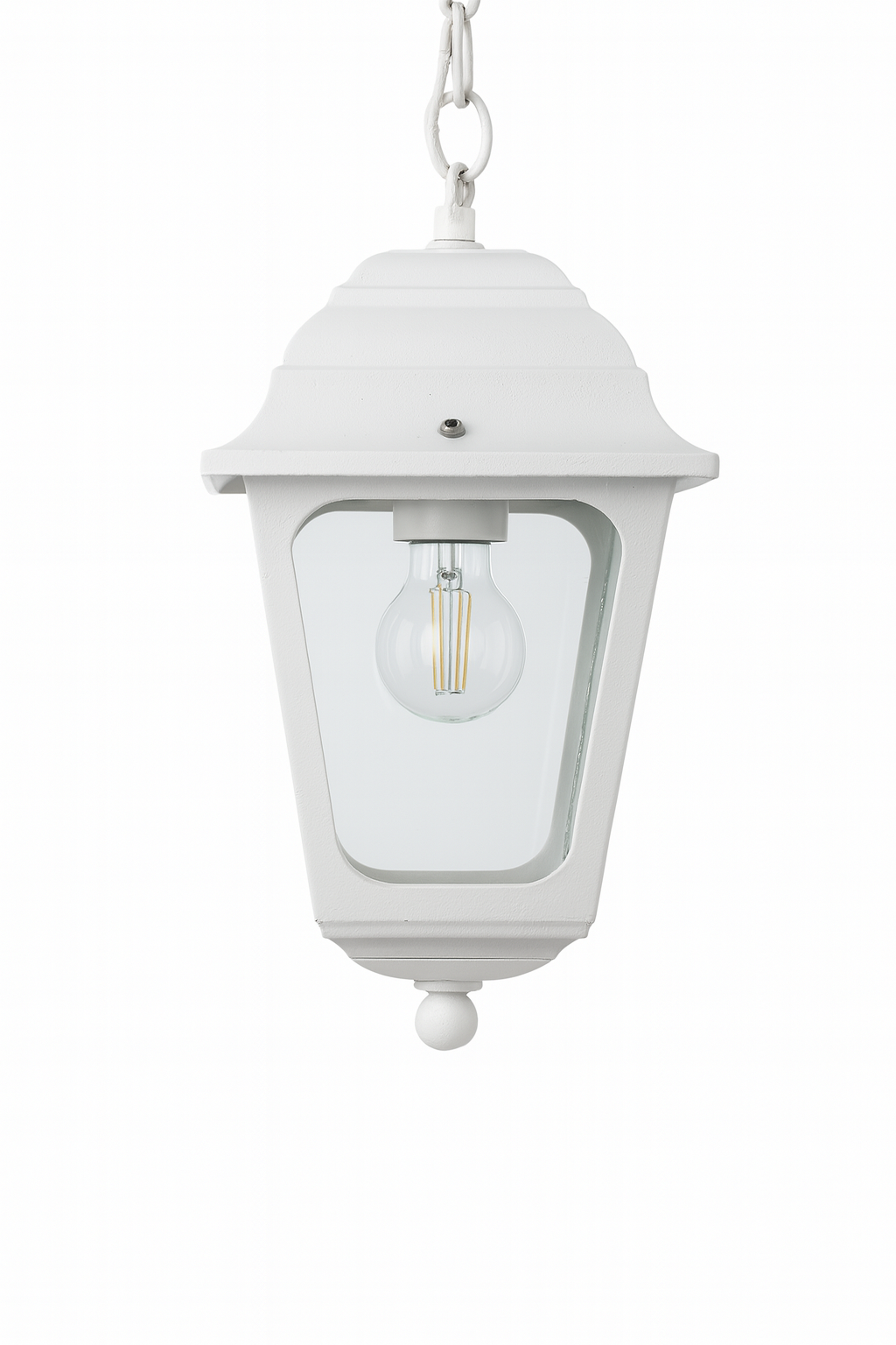 Suspended lantern light with E27 base lamp