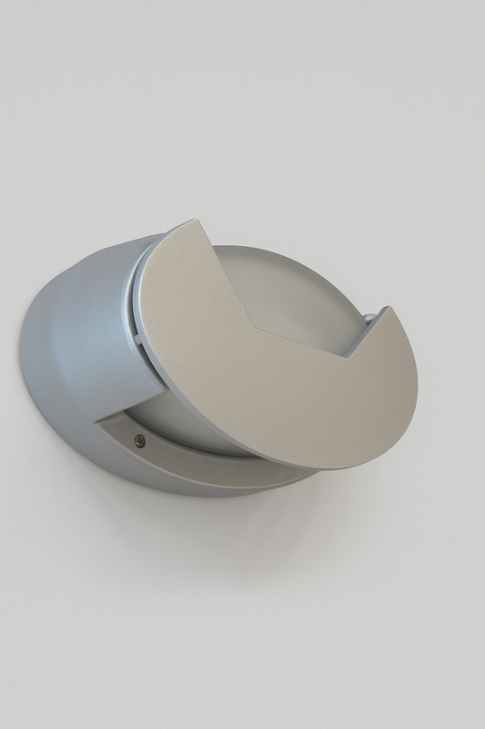 Metallic circular object with E27 base lamp