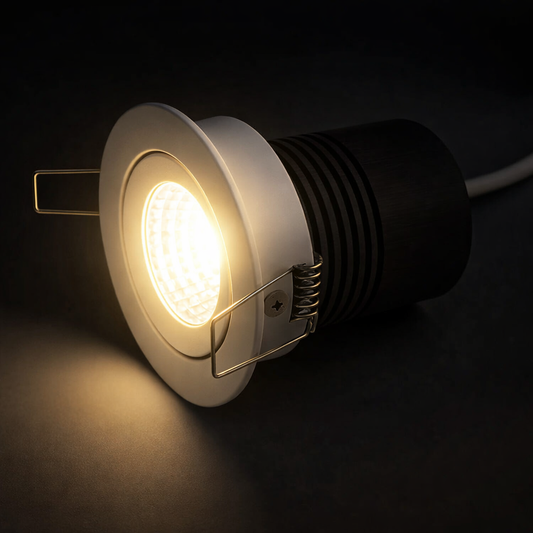 LED light bulb on a dark background