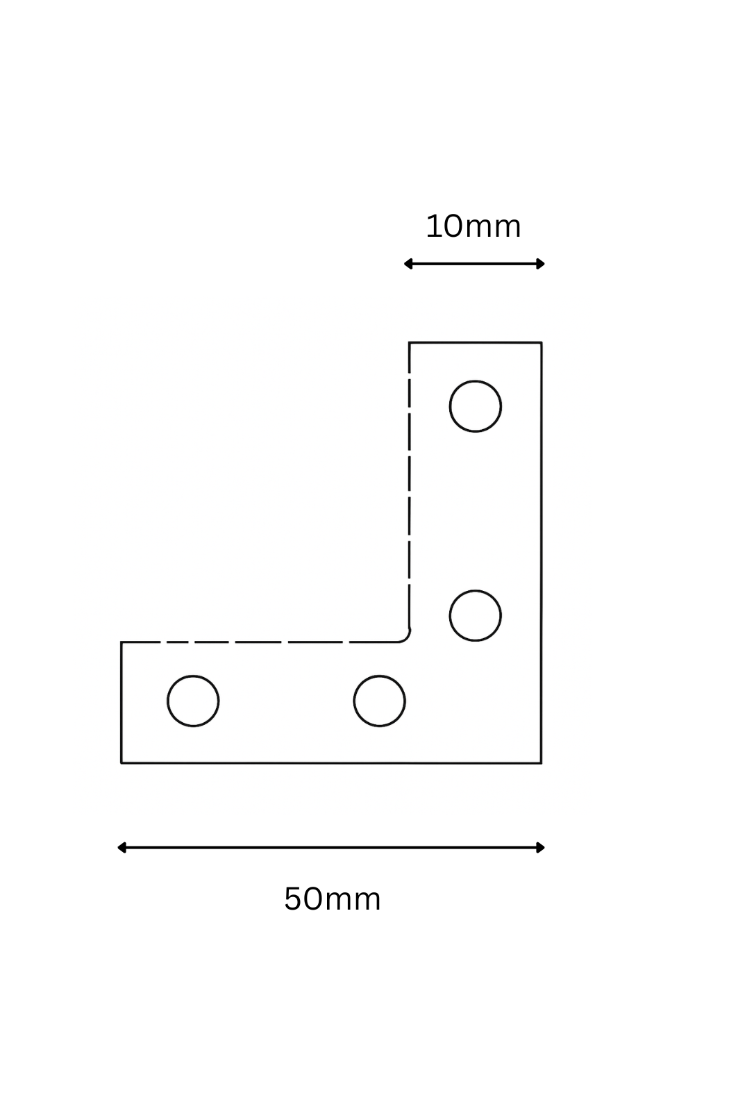 Technical drawing of a mechanical component with dimensions labeled