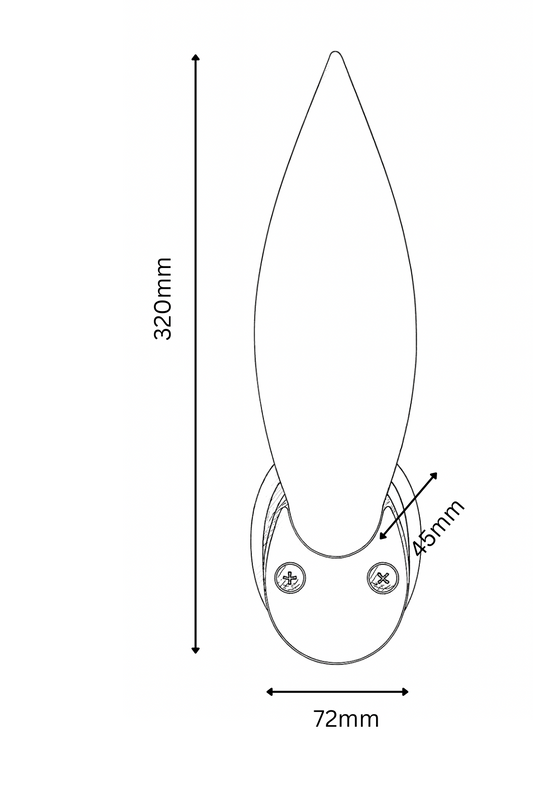 Technical drawing of a shoe component with measurements