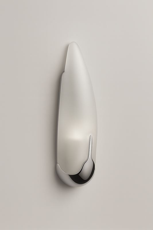 Modern wall-mounted light fixture with E14 base lamp