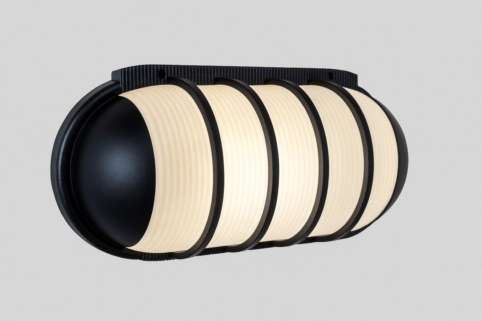 Ceiling light fixture with black and beige design with E27 base lamp