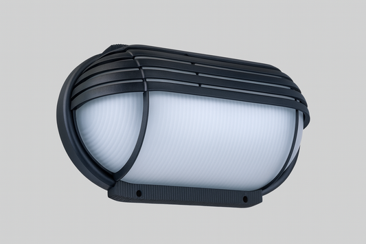 Black outdoor wall light fixture E27 base lamp