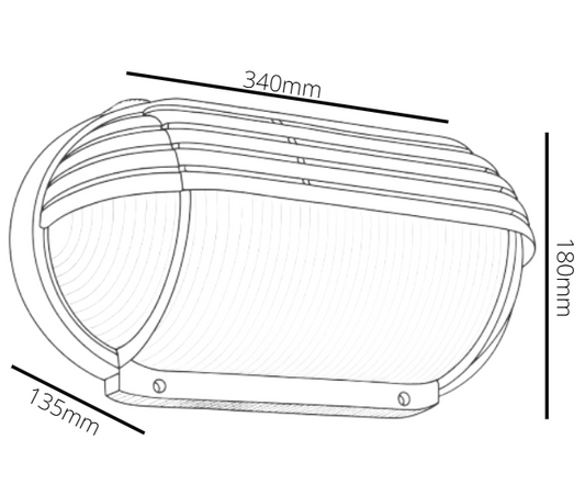 Technical drawing of a circular object with dimensions labeled