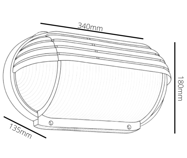 Technical drawing of a circular object with dimensions labeled