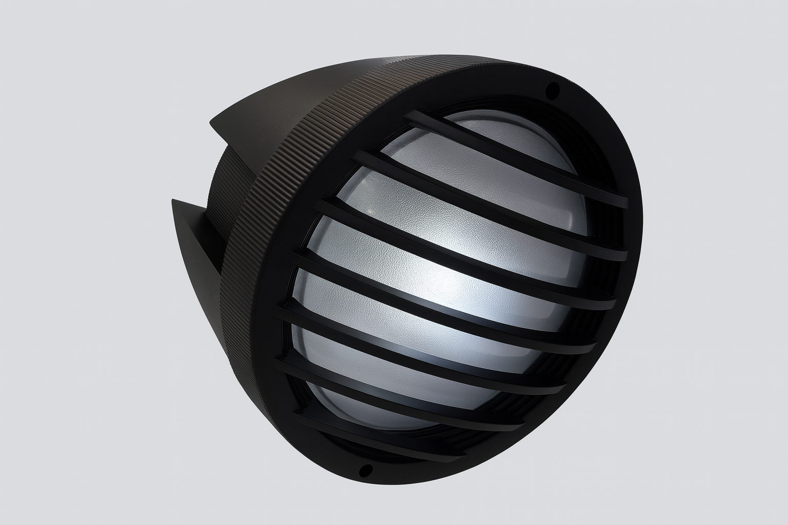 Black outdoor light fixture with E27 base lamp