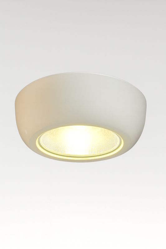 Ceiling mounted downlight fixture with COB/SMD base lamp
