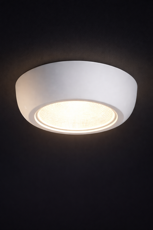 Ceiling light fixture on a black background