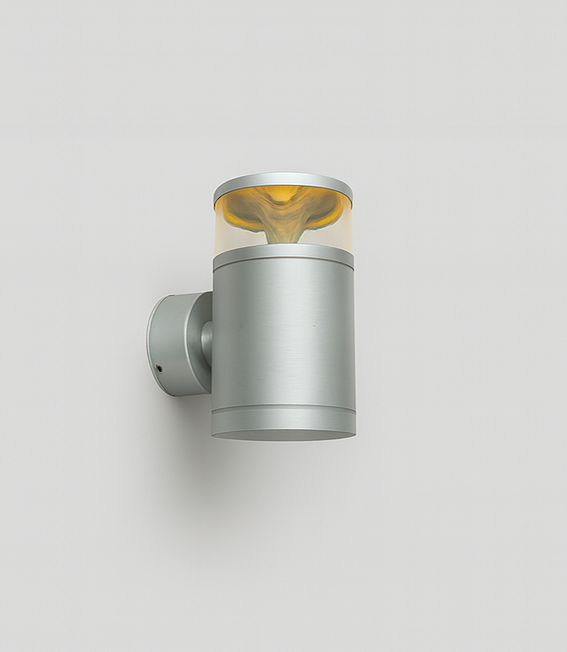 Silver outdoor wall light fixture G*53 base lamp