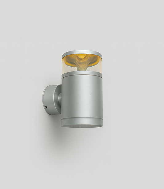 Silver outdoor wall light fixture G*53 base lamp