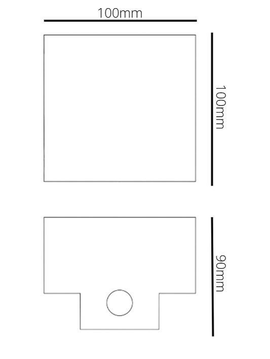 Measurement chart with dimensions labeled in millimeters