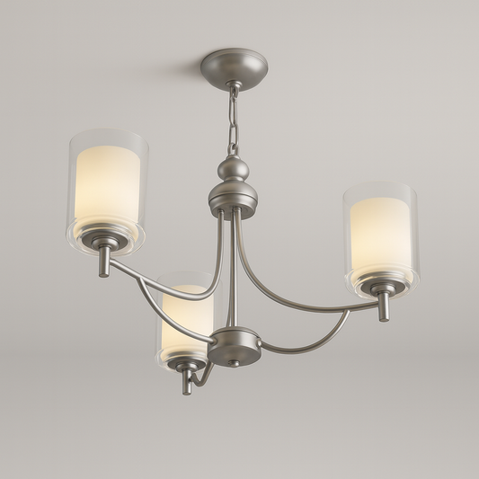 Suspended decorative light with E27 base lamp