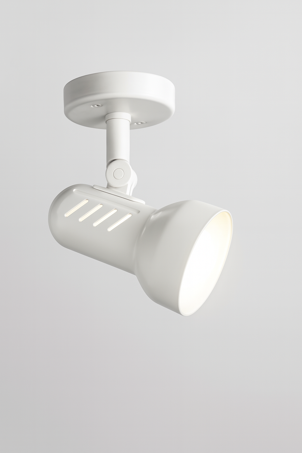 Wall mounted spotlight fixture with E27 base lamp