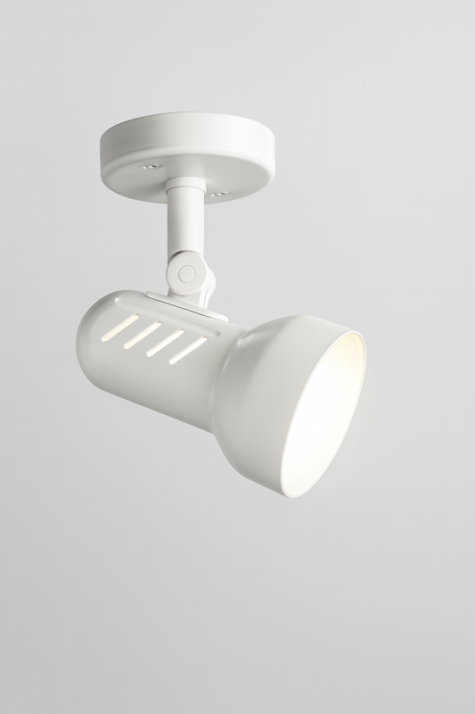 Wall mounted spotlight fixture with E27 base lamp