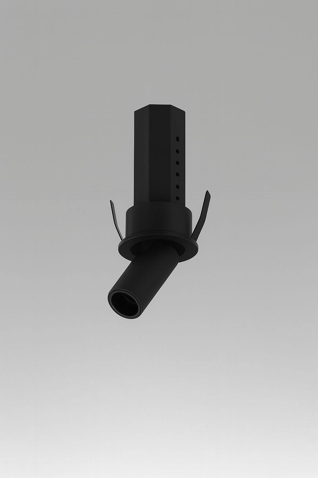 Black metal hunting call on a gray background