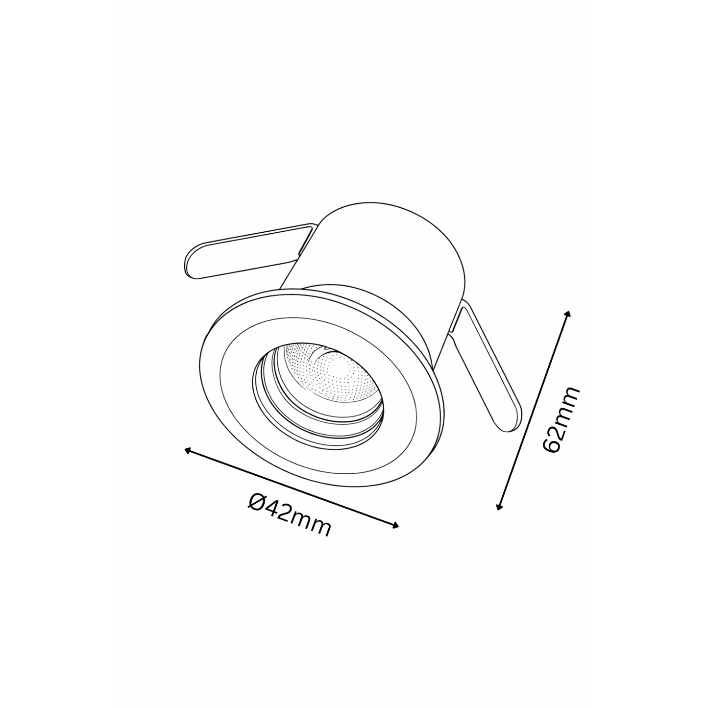 Technical drawing of a cylindrical object with dimensions labeled