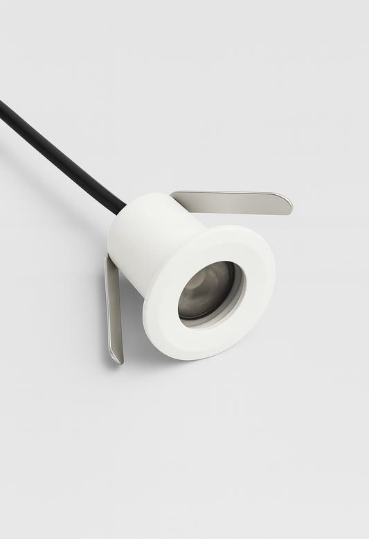 White spotlight, small size,  deep recessed spotlight