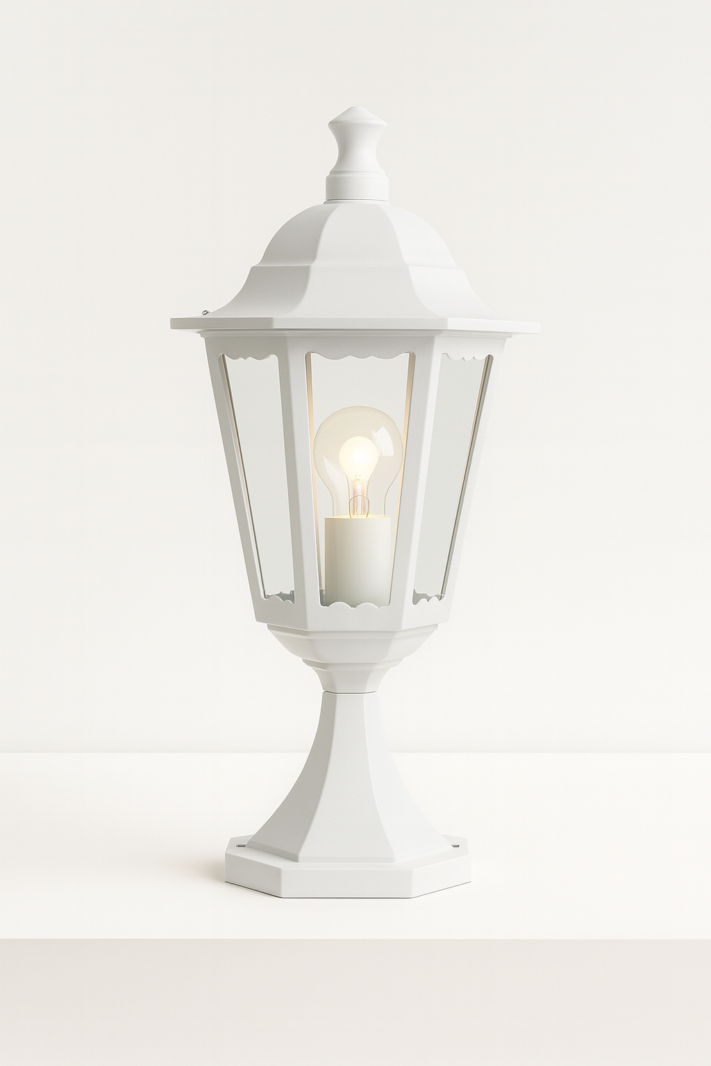 Top wall lantern light with E27 base lamp