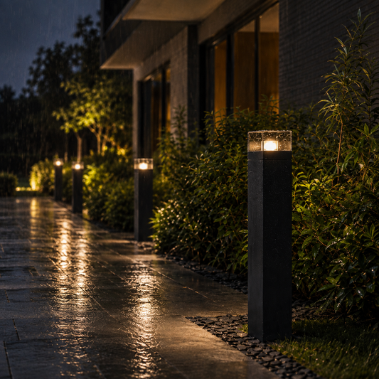 Outdoor decorative bollard light