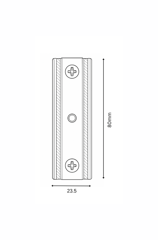 Technical drawing of a metal bracket with dimensions on a white background