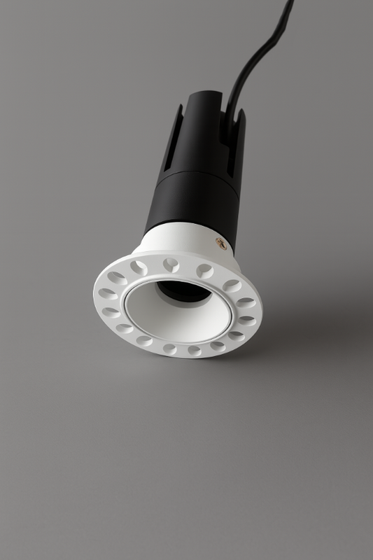 Black and white recessed mini spotlight with COB/SMD base lamp