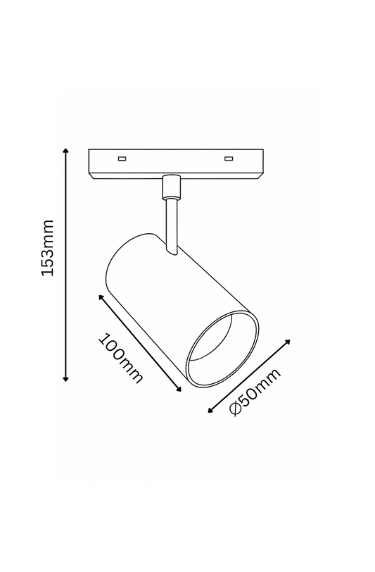 Technical drawing of a ceiling light fixture with dimensions on a white background