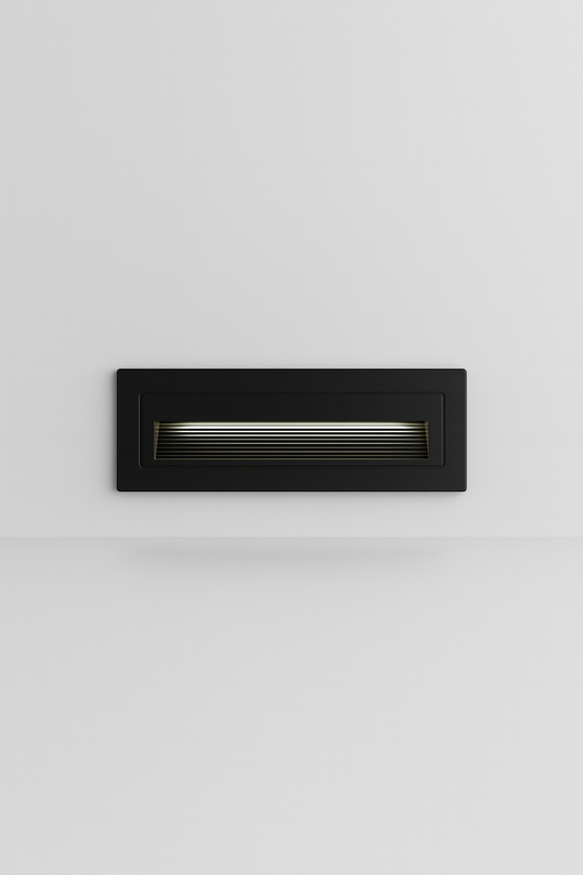 Black recessed step light with COB/SMD lamp