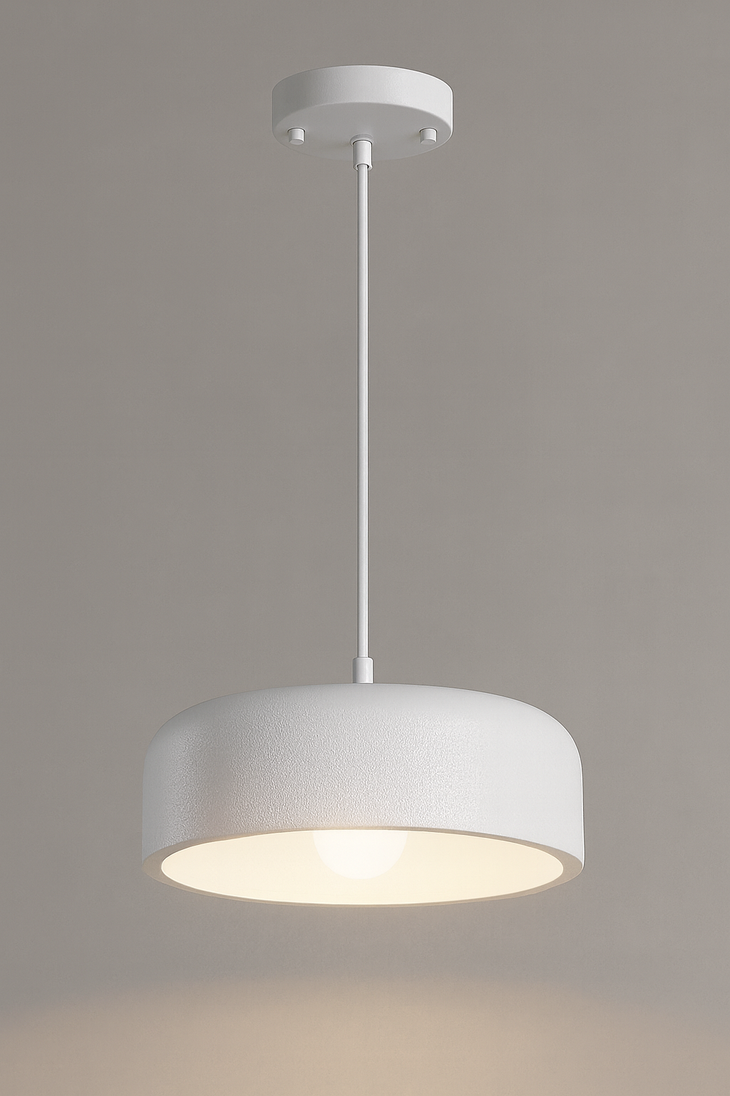 White suspended E27 base light