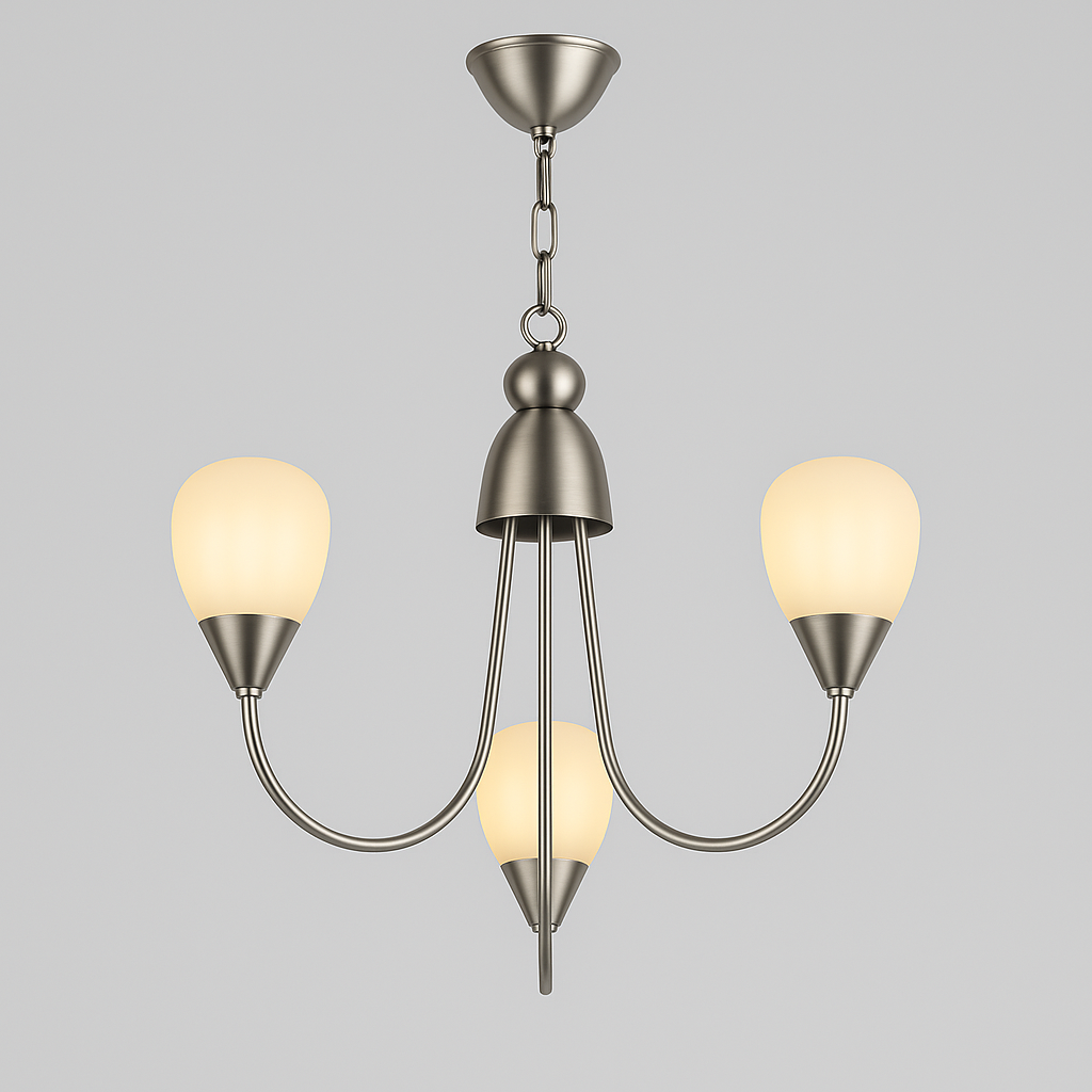 Suspended decorative light with E14 base lamp