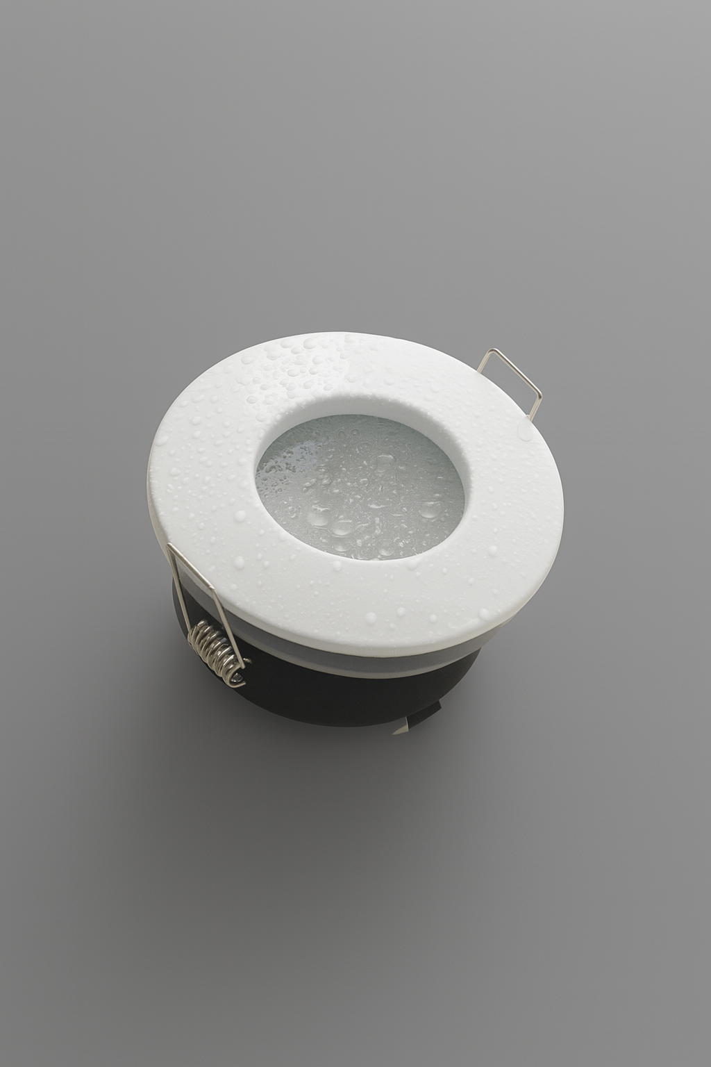 Round white spotlight fixture