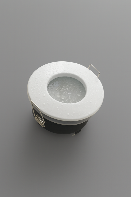 Round white spotlight fixture