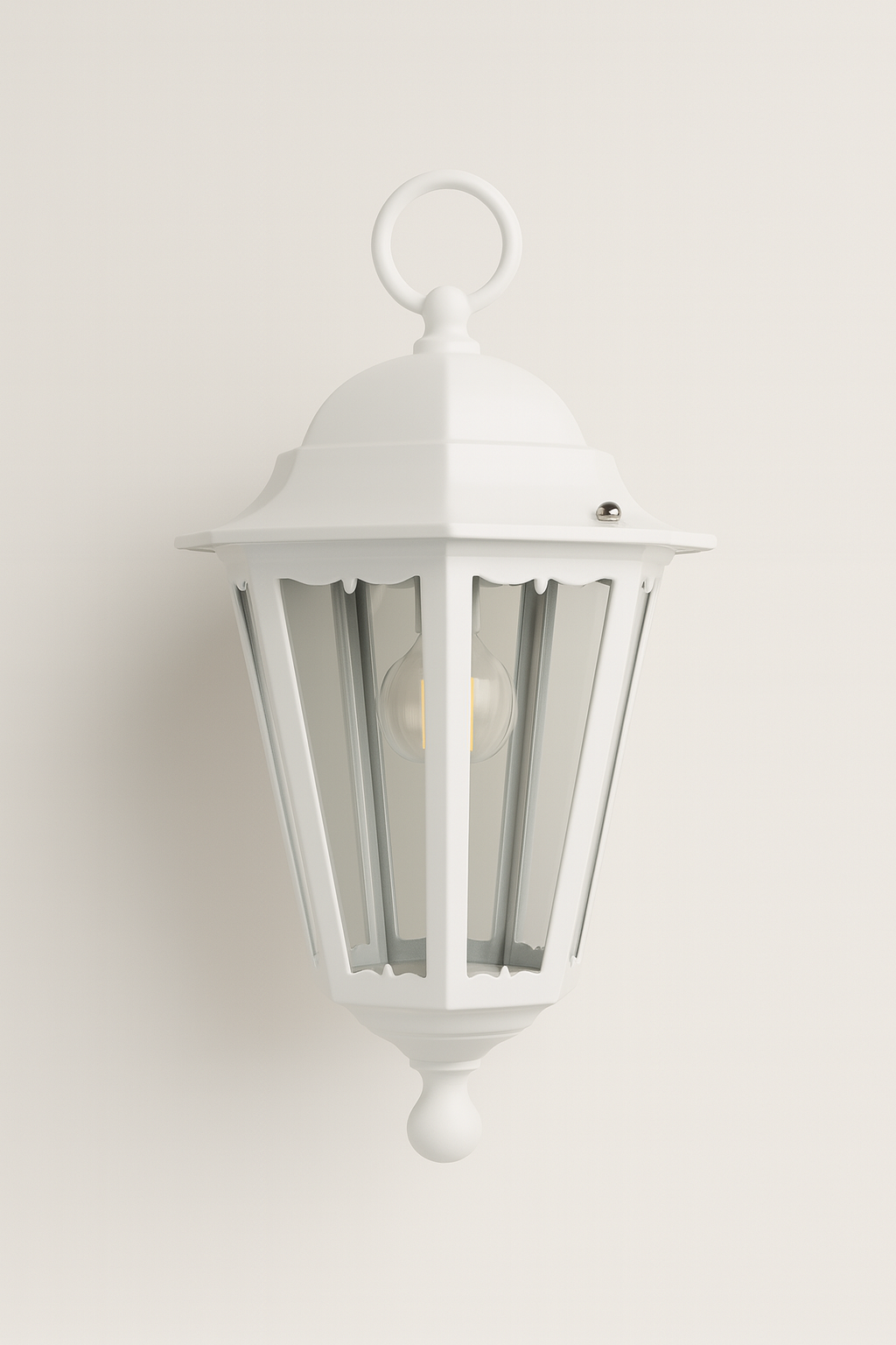 Suspended lantern light with E27 base lamp