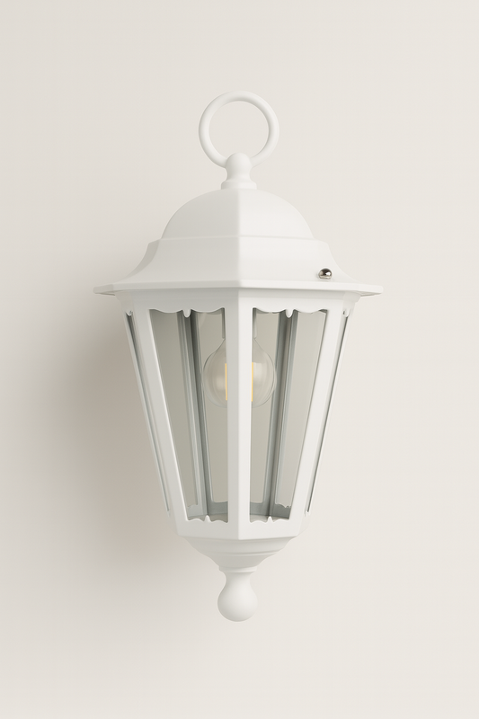 Suspended lantern light with E27 base lamp