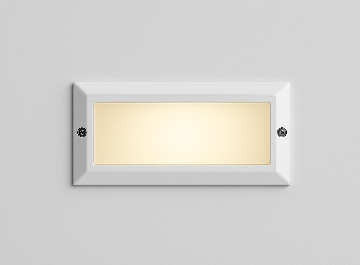Rectangular recessed step light fixture with E27 base lamp