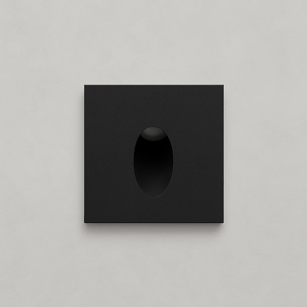 Square wall recessed step light with COB/SMD base lamp