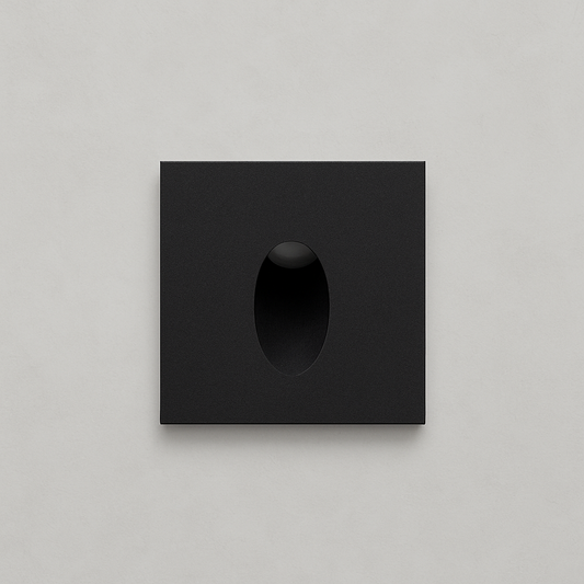 Square wall recessed step light with COB/SMD base lamp