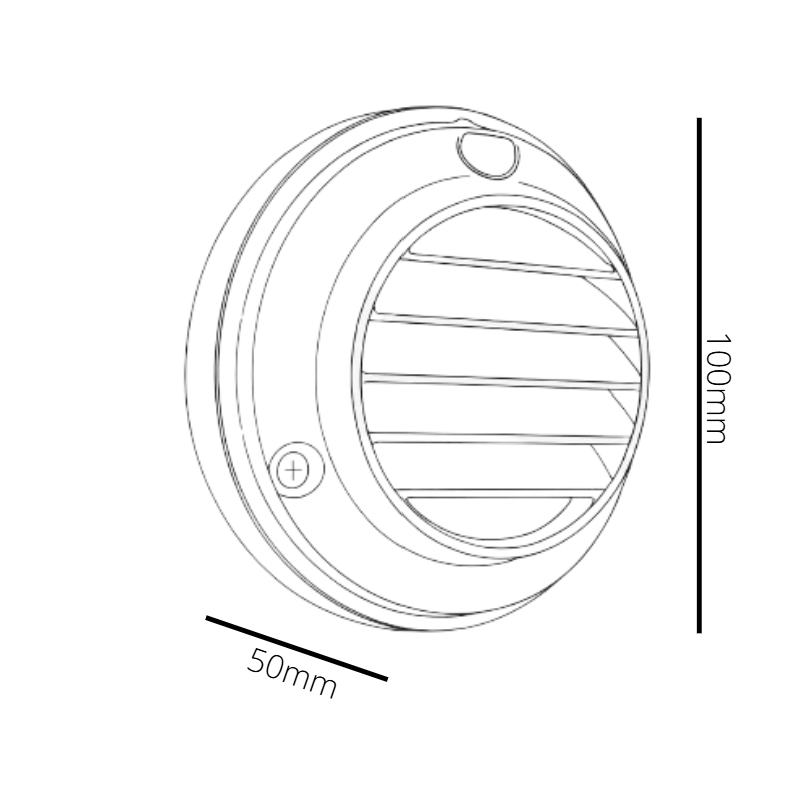 Technical drawing of a circular metal component with dimensions labeled