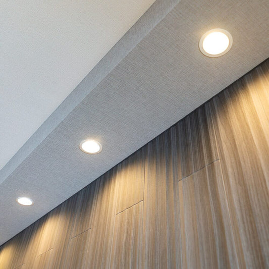 White recessed ceiling light