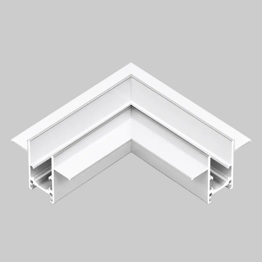 Recessed pre-bury Horizontal Corner Connector for the track light