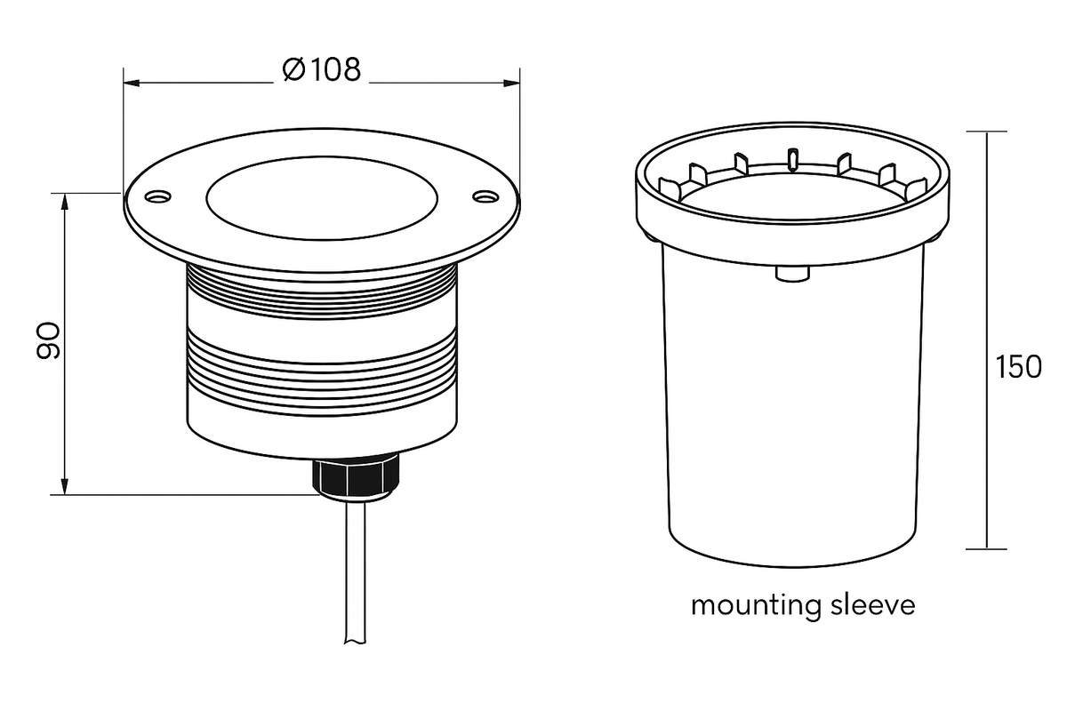 Inground COB/SMD recessed light