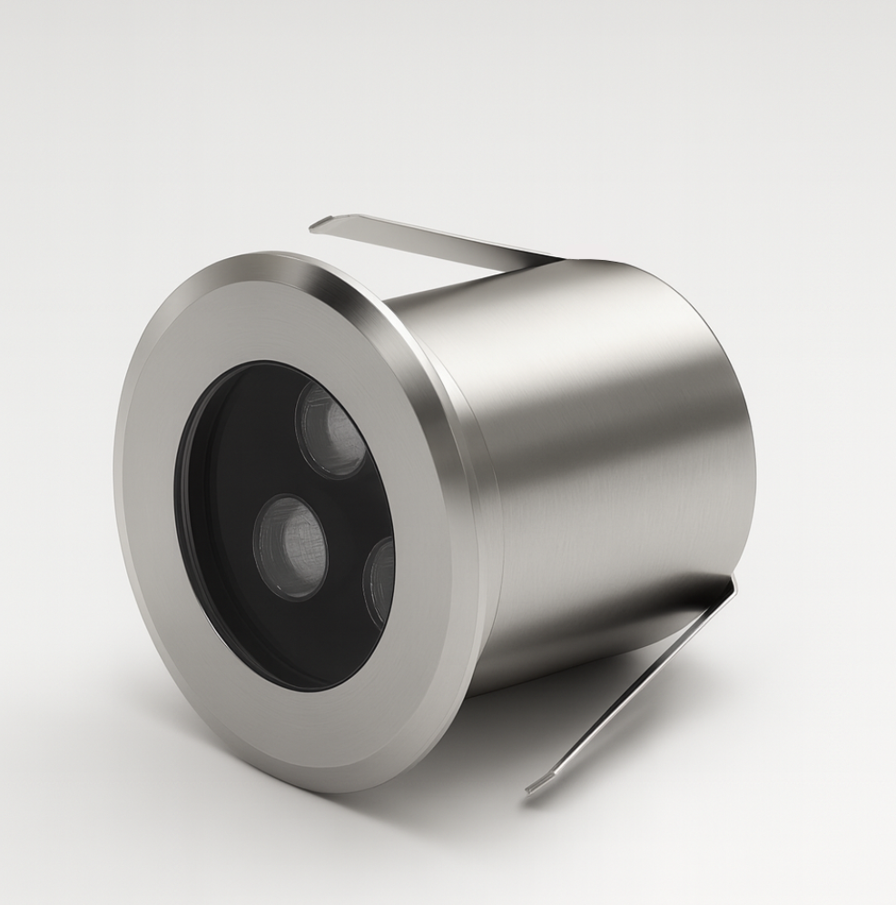 Metallicrecessed inground uplight with COB/SMD base lamp