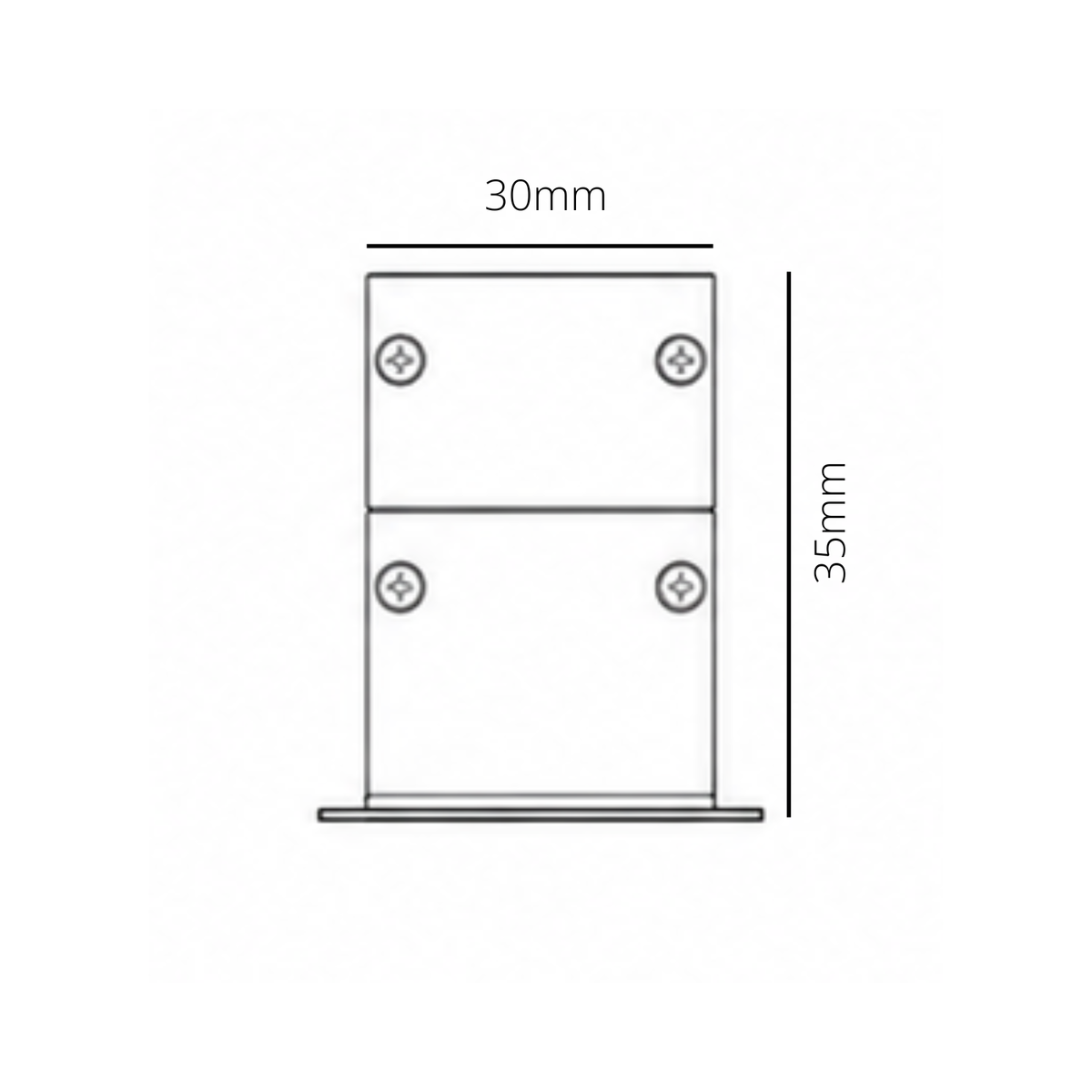 Recessed aluminum profile dimension