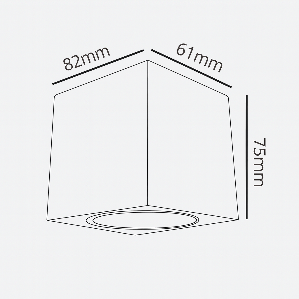 Wall mounted light dimension